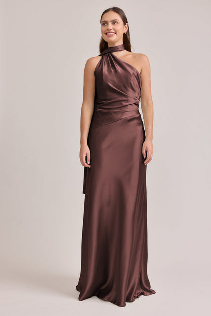 Imani Satin Dress | Made To Order | Mahogany