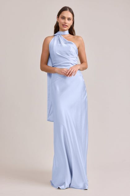 Imani Satin Dress | Made To Order | Periwinkle