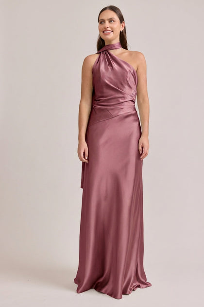 Imani Satin Dress | Made To Order | Raspberry