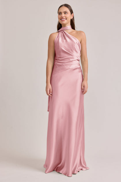 Imani Satin Dress | Made To Order | Rosette