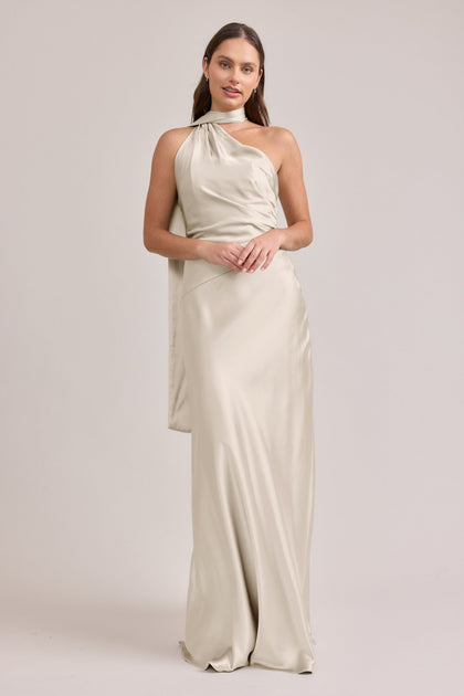Imani Satin Dress | Made To Order | Soft Champagne