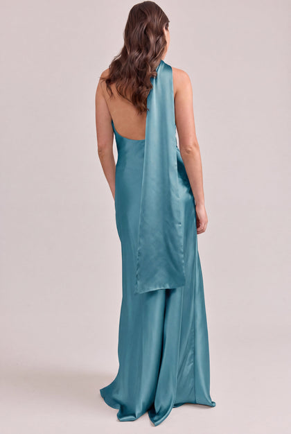 Imani Satin Dress | Made To Order | Turquoise