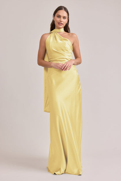 Imani Satin Dress | Made To Order | Yellow
