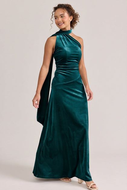 Imani Velvet Dress | Made To Order | Emerald