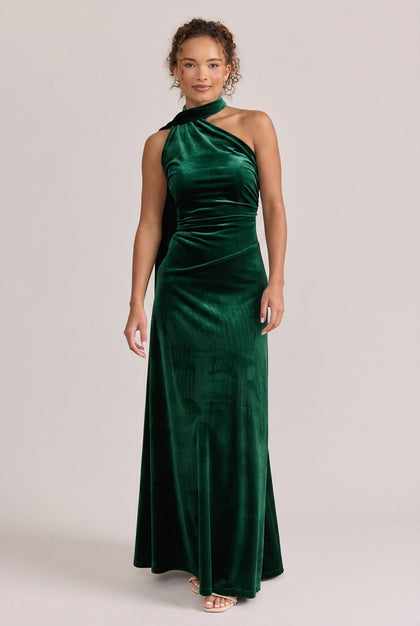 Imani Velvet Dress | Made To Order | Emerald