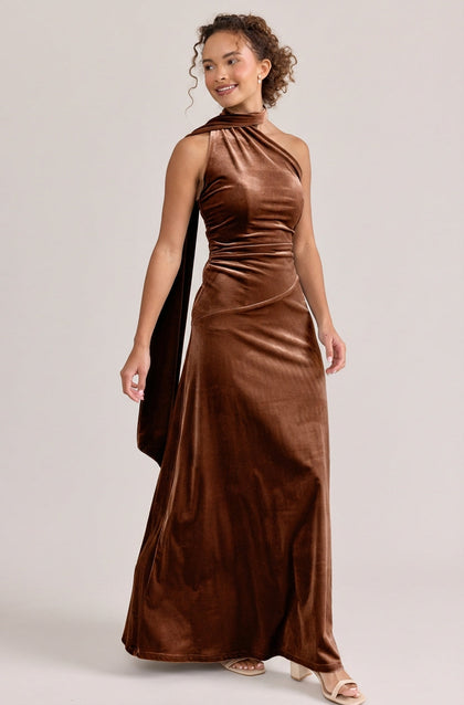 Imani Velvet Dress | Made To Order | Mahogany
