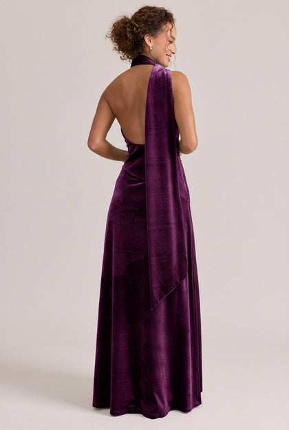 Imani Velvet Dress | Made To Order | Purple