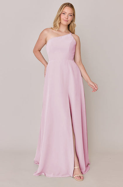 Inez Chiffon Dress | Made To Order | Baby Pink