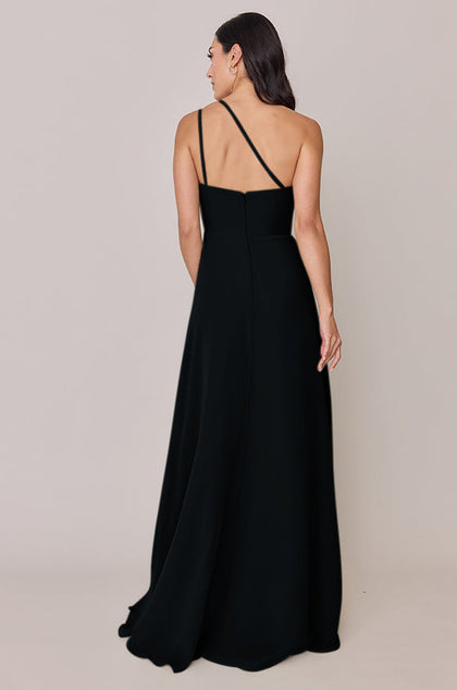 Inez Chiffon Dress | Made To Order | Black