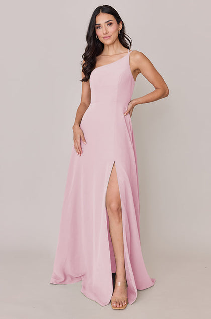 Inez Chiffon Dress | Made To Order | Blush Pink
