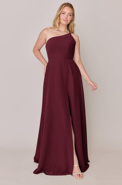 Inez Chiffon Dress | Made To Order | Cabernet