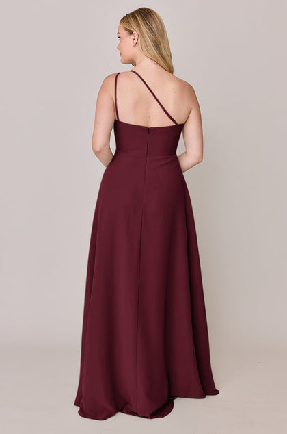 Inez Chiffon Dress | Made To Order | Cabernet