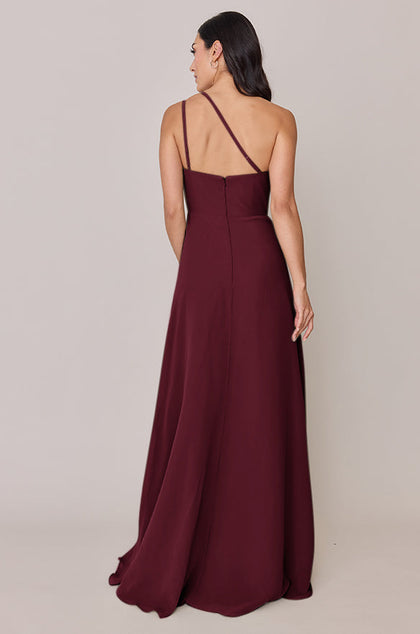 Inez Chiffon Dress | Made To Order | Cabernet