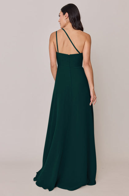 Inez Chiffon Dress | Made To Order | Classic Emerald