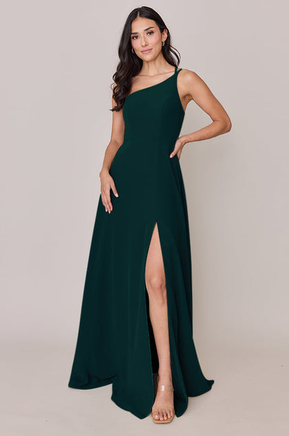 Inez Chiffon Dress | Made To Order | Classic Emerald