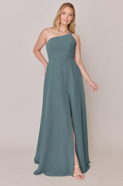 Inez Chiffon Dress | Made To Order | Eucalyptus