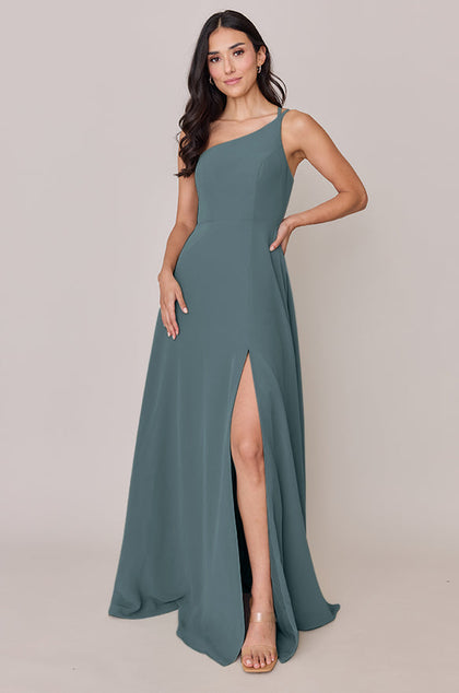 Inez Chiffon Dress | Made To Order | Eucalyptus