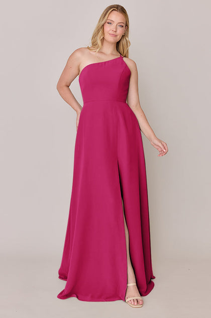 Inez Chiffon Dress | Made To Order | Hot Pink