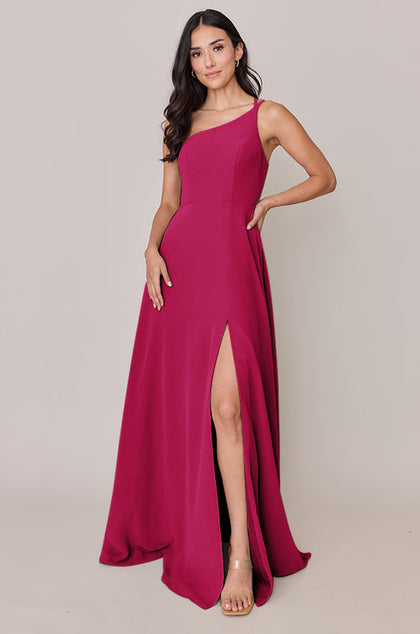 Inez Chiffon Dress | Made To Order | Hot Pink