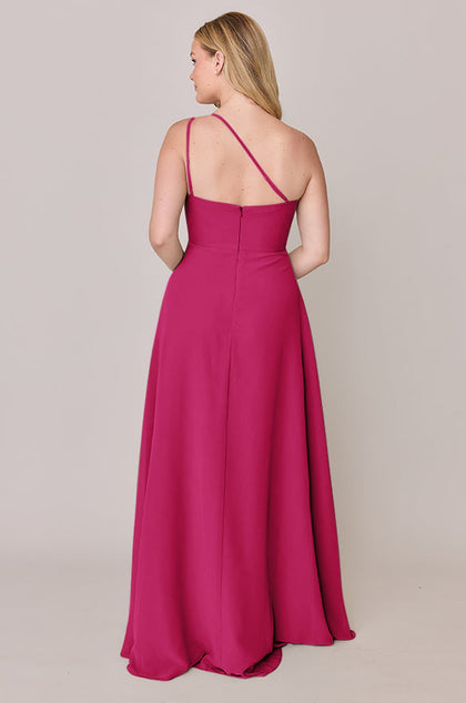 Inez Chiffon Dress | Made To Order | Hot Pink
