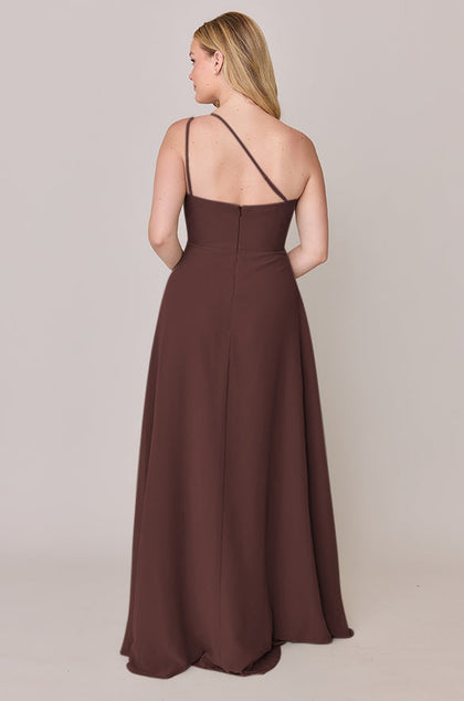 Inez Chiffon Dress | Made To Order | Mahogany