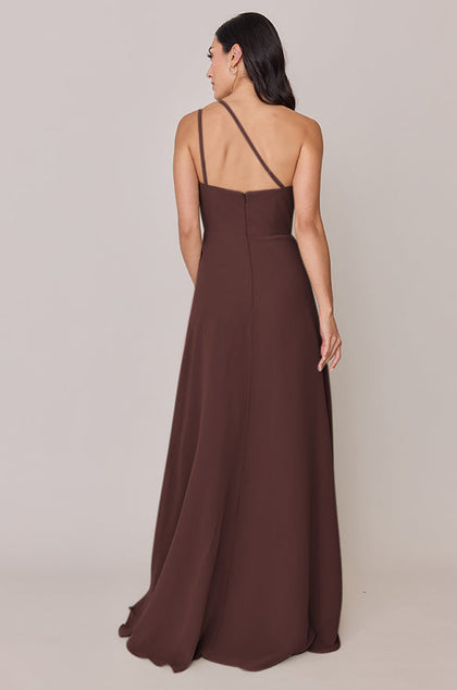 Inez Chiffon Dress | Made To Order | Mahogany