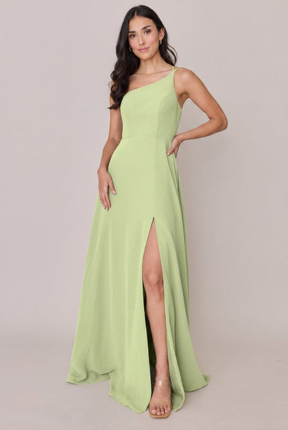 Inez Chiffon Dress | Made To Order | Matcha