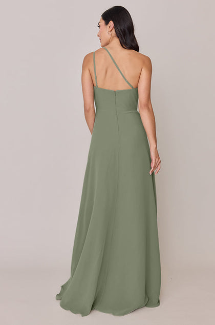 Inez Chiffon Dress | Made To Order | Moss