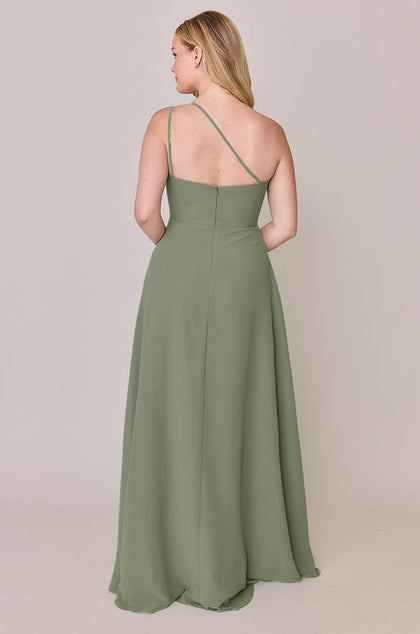 Inez Chiffon Dress | Made To Order | Moss