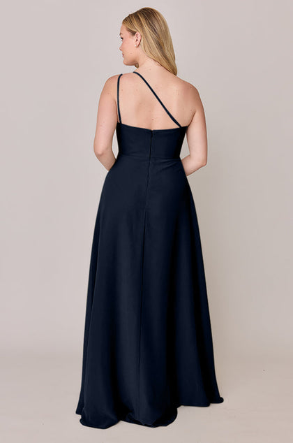 Inez Chiffon Dress | Made To Order | Navy Blue