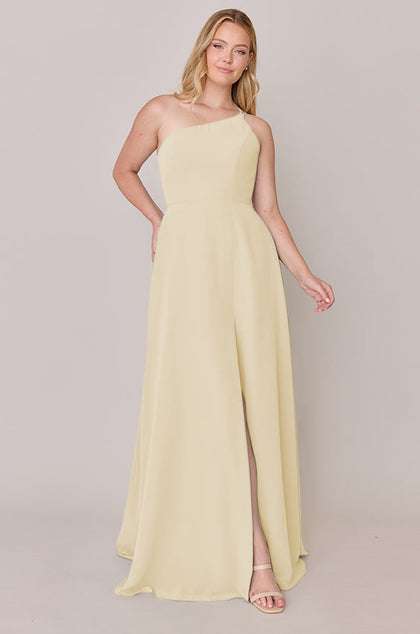 Inez Chiffon Dress | Made To Order | Pale Yellow