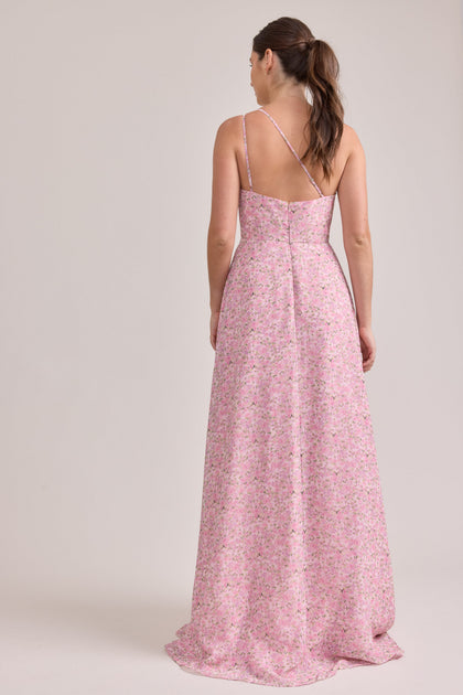 Inez Chiffon Floral Print Dress | Made To Order | Perfect Pink Posey