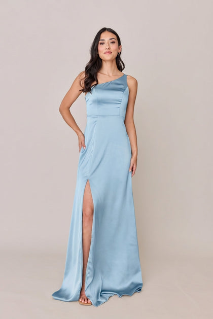 Inez Satin Dress | Made To Order | Light Blue