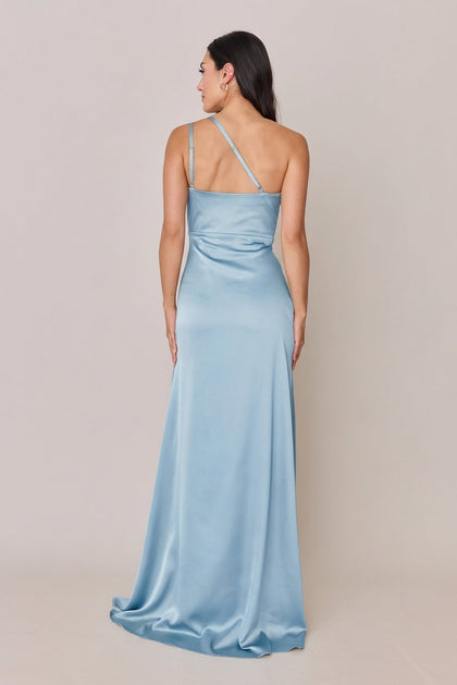 Inez Satin Dress | Made To Order | Light Blue