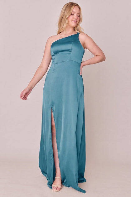 Inez Satin Dress | Made To Order | Turquoise