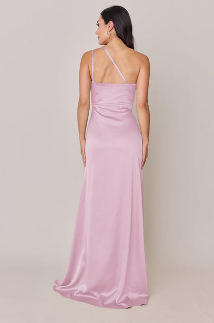 Inez Satin Dress | Made To Order | Baby Pink