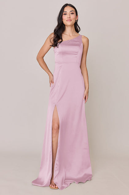 Inez Satin Dress | Made To Order | Baby Pink