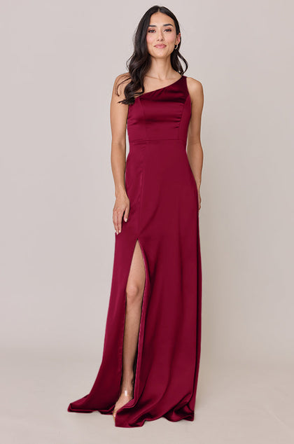 Inez Satin Dress | Made To Order | Berry