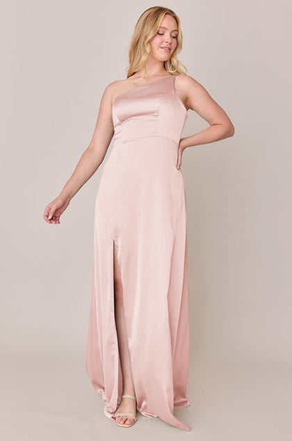 Inez Satin Dress | Made To Order | Blush