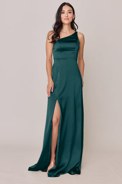 Inez Satin Dress | Made To Order | Classic Emerald