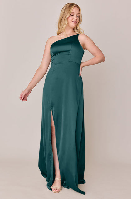 Inez Satin Dress | Made To Order | Classic Emerald