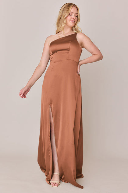 Inez Satin Dress | Made To Order | Copper