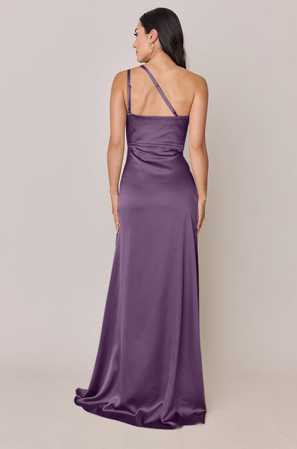 Inez Satin Dress | Made To Order | Dusty Plum
