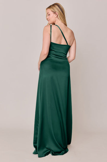 Inez Satin Dress | Made To Order | Emerald