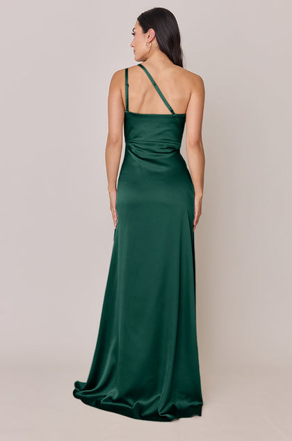 Inez Satin Dress | Made To Order | Emerald
