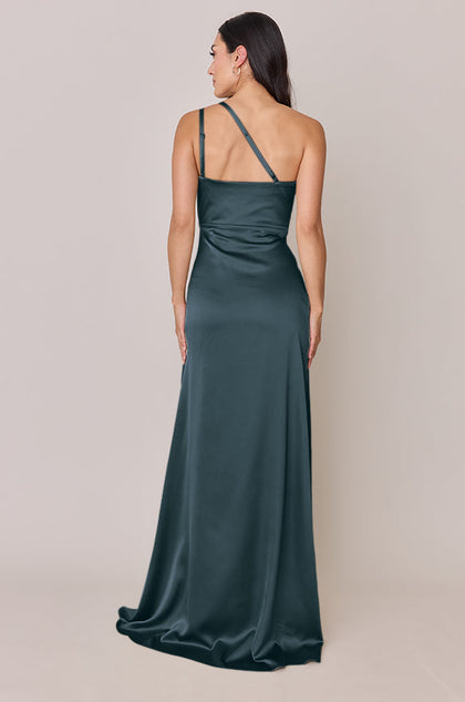 Inez Satin Dress | Made To Order | Eucalyptus