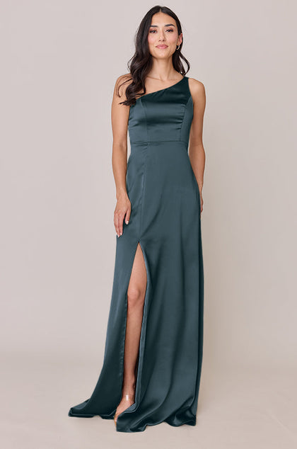 Inez Satin Dress | Made To Order | Eucalyptus