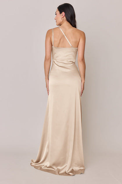 Inez Satin Dress | Made To Order | Gold Champagne