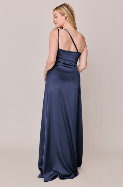 Inez Satin Dress | Made To Order | Indie Blue
