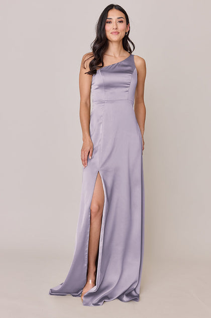 Inez Satin Dress | Made To Order | Light Lavender
